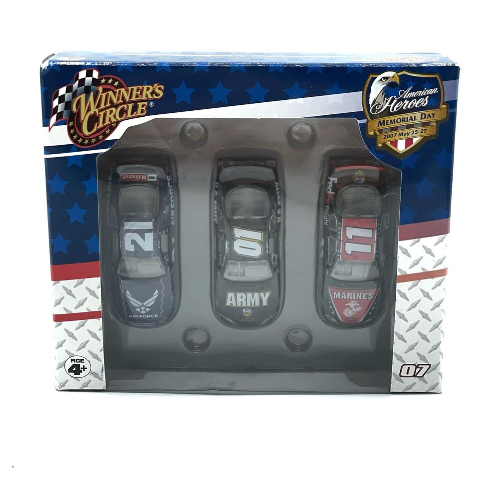 NASCAR American Heroes Memorial Day 2007 3 Car Set 1:87 Die Cast